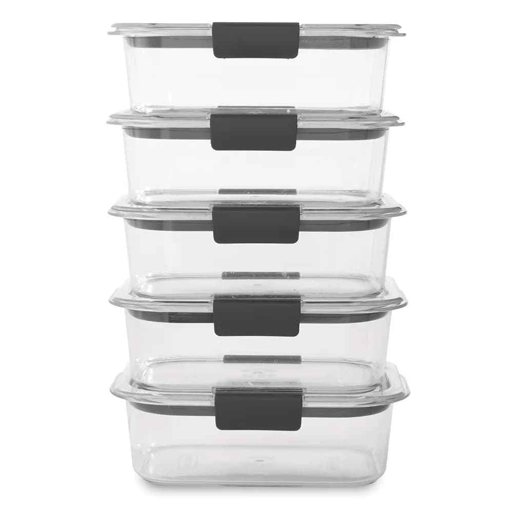 Amazon listing photo of Rubbermaid Brilliance Food Storage Containers (Set of 5, 3.2 cup)