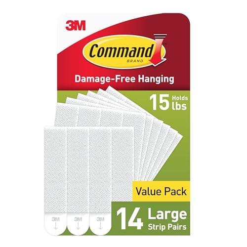 Command Large Picture Hanging Strips 14-pair pack for renter walls that cannot take nails