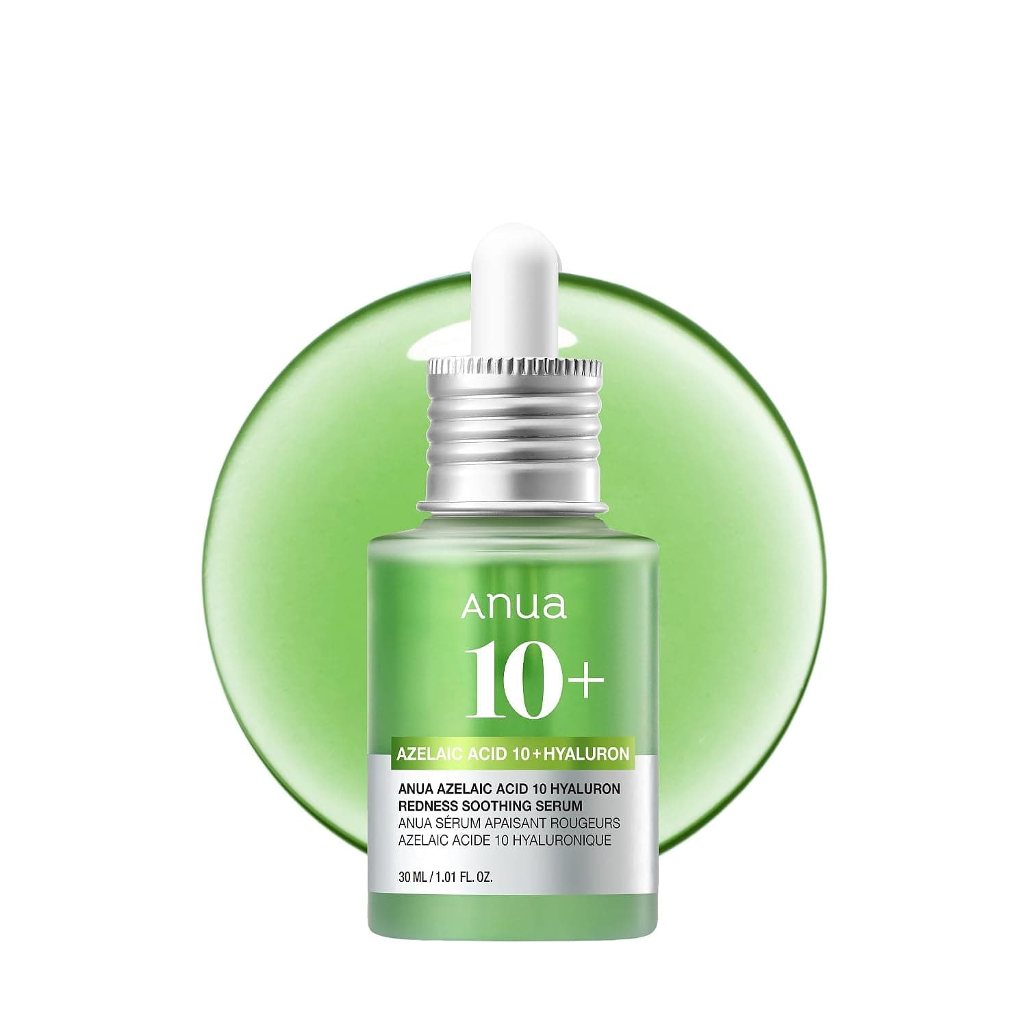 Anua Azelaic Acid 10 Hyaluron Redness Soothing Serum bottle for blemish-prone skin