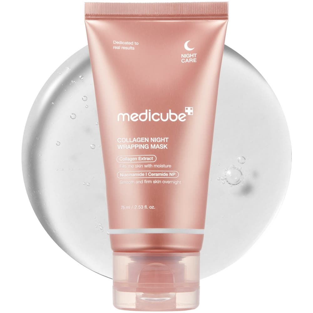 medicube Collagen Night Wrapping Mask tube labeled 75 ml and 2.53 fl oz