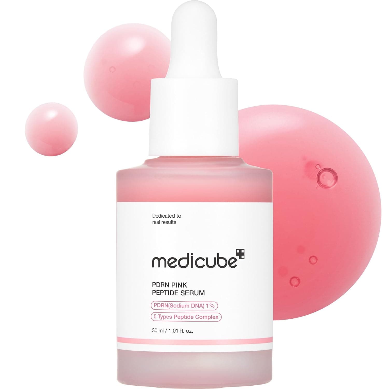 medicube PDRN Pink Peptide Serum bottle for a serum step before cream