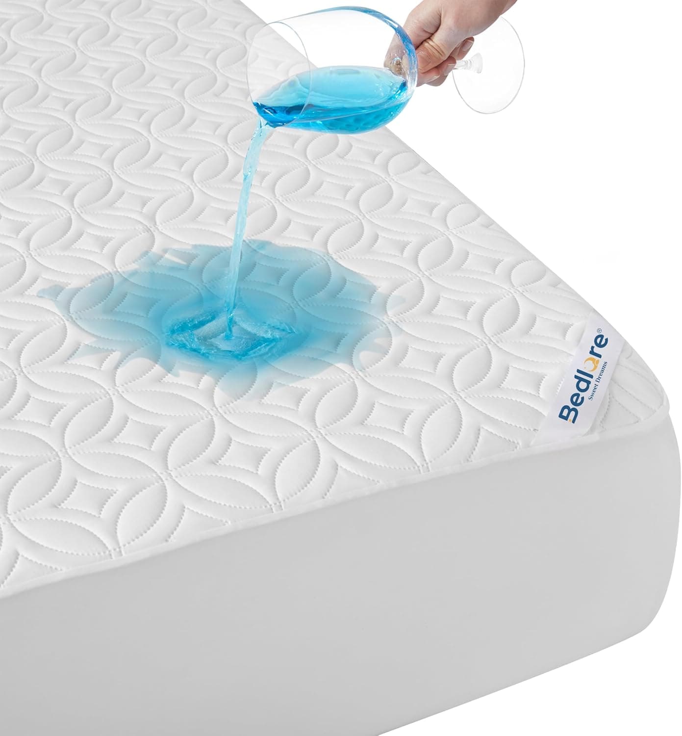 BEDLORE waterproof Queen mattress protector in Gray for quiet fall bedding and spills