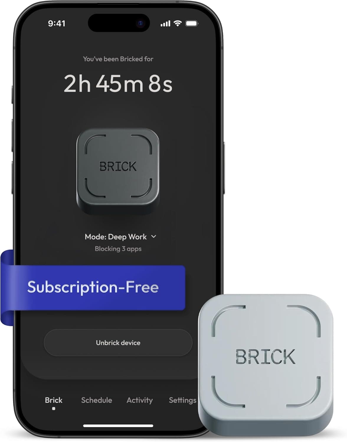 The Brick NFC smartphone access blocker for locking apps with a physical tap